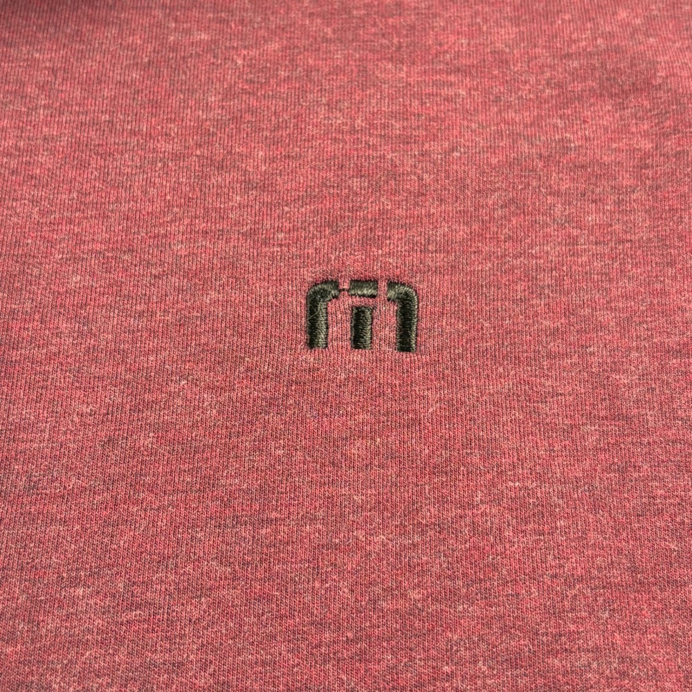 TravisMathew Pullover Men XXXL Burgundy Ritz-Carlton Golf 1/4 Zip Fleece Sweater - Picture 4 of 10